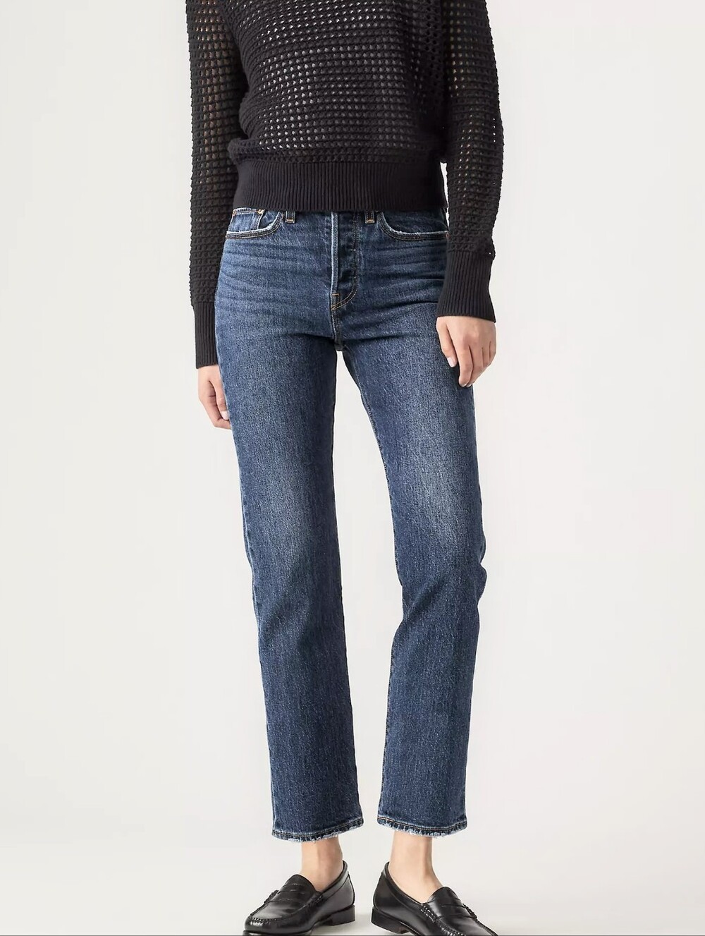 Levi Indigo Wedgie Tappered Jeans Button Fly LIKE NEW  Sz 27